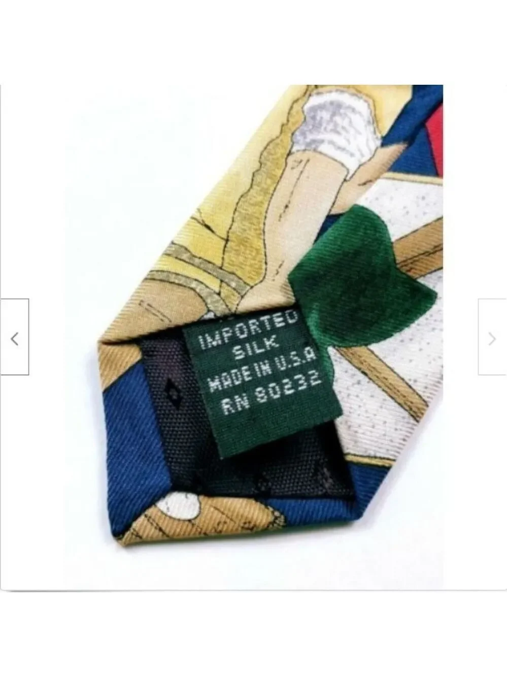 Men's Baseball Bat Helmet Glove Sports Silk Tie